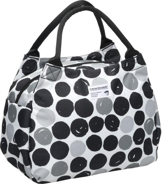 New Looxs Tosca Midi Enkele Fietstas - 11 liter - Dots zwart van New Looxs