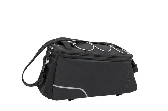 New Looxs Trunkbag Sports - Bagagedragertas - Fietstas voor Racktime Bagagedrager - Met Afneembare Schouderband - 13 liter - Zwart van New Looxs