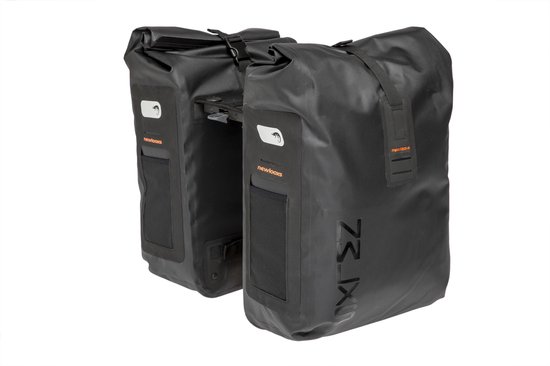 New Looxs Varo Double - Dubbele Fietstas - Geschikt voor Elektrische Fietsen - 100% Waterdicht - Ingebouwde Racktime 1.0 Adapter - 40 Liter - Zwart van New Looxs
