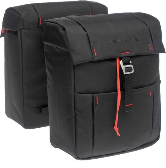 New Looxs Vigo Double Atran AVS - Dubbele Fietstas - Geschikt voor Elektrische Fietsen - Fietstas met Modern Design - 37 Liter - Zwart van New Looxs