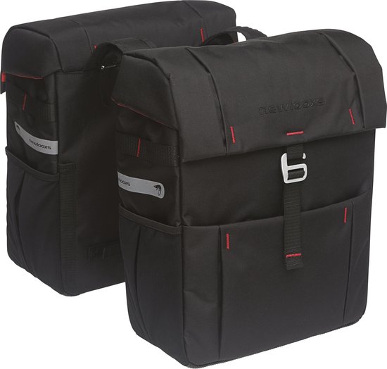 New Looxs Vigo Double - Dubbele Fietstas - Geschikt voor Elektrische Fietsen - Fietstas met Modern Design - 37 Liter - Zwart van New Looxs