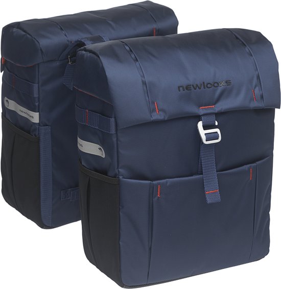 New Looxs Vigo Dubbele Fietstas - 37 liter – Blauw van New Looxs