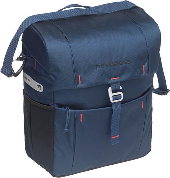 New Looxs Vigo Single - Enkele Fietstas - Waterdicht Polyester - Afneembare Fietstas - Met Extra Regenhoes en Schouderband - 18,5 Liter - Blauw van New Looxs