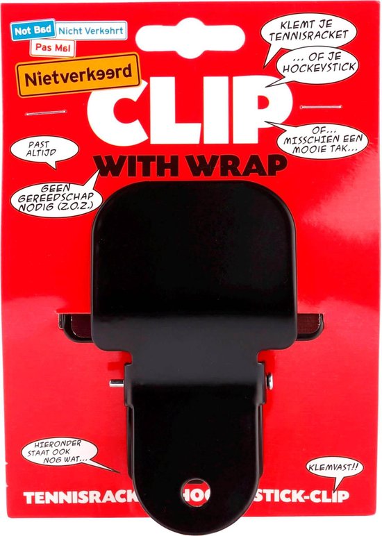 Nietverkeerd universele hockeystick klem - tennisracket klem - paraplu klem, zwart van NietVerkeerd