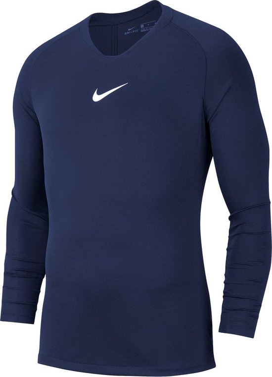 Nike Park First Layer Shirt Lange Mouw Heren - Marine | Maat: L