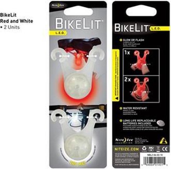 Nite Ize BikeLit White/Red 2Pack Fietsverlichting - Wit