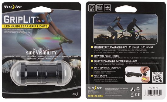 Nite Ize GripLit HANDLEBAR DISCO LED (2pack) GLT-07-R7 Fietslicht Fietslamp