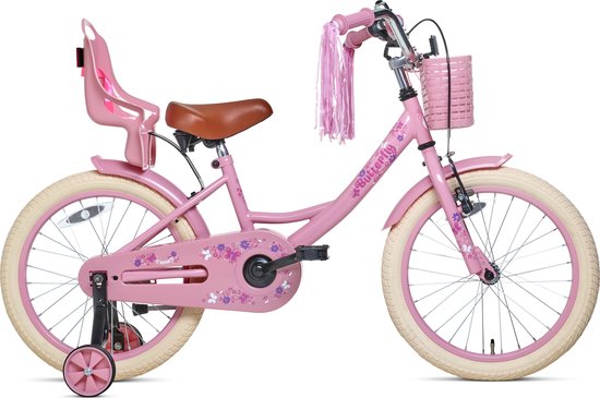 Nogan Butterfly - Kinderfiets - Meisjesfiets - 18 inch - Roze van Nogan