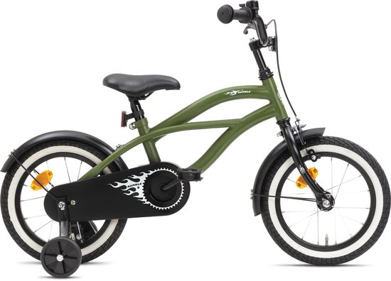 Nogan Rumble - Kinderfiets - Jongensfiets - 14 inch - Leger Groen van Nogan