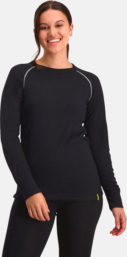 NOMAD® Lichtgewicht Thermoshirt Dames | Lange mouwen | L | Baselayer | Longsleeve Thermo | Droog & Warm | Zwart van Merkloos