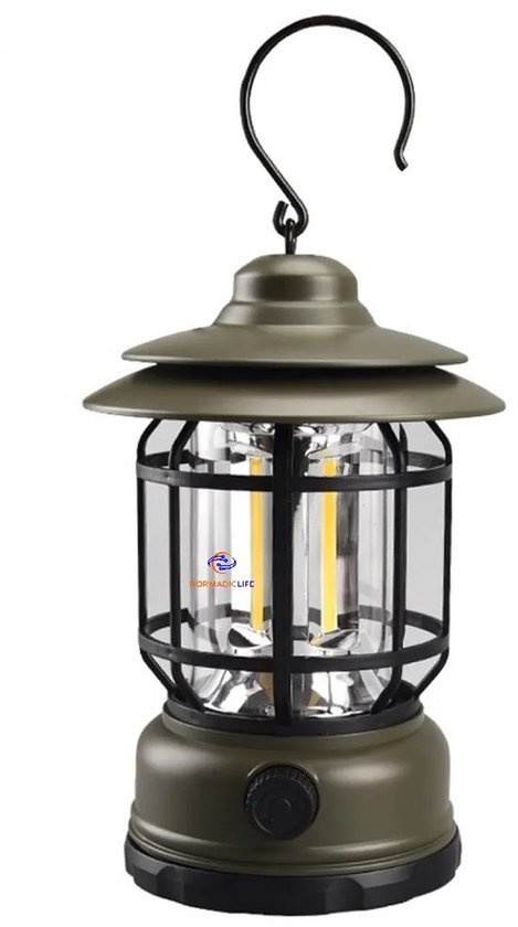 NormadicLife® - Camping Lantaarn - Tent Lamp - Outdoor - LED Lamp - Noodpakket - Buiten Lantaarn - Ophangbaar - Oplaadbaar - Groen van NormadicLife