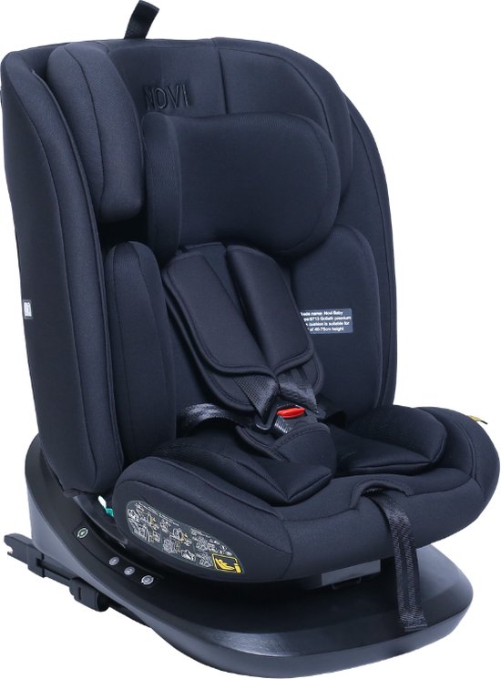 Novi Baby® Goliath Premium Autostoel - I-Size - Draaibaar - Zwart van Novi Baby®
