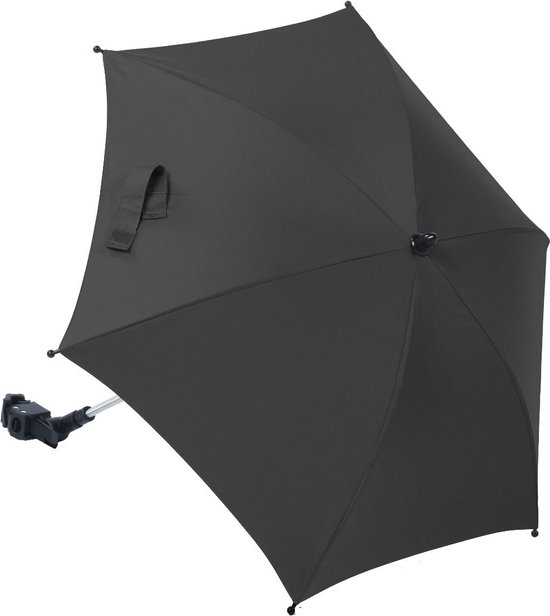 Novi Baby® Universeel Parasol - Black Melange - Voorzien van een klem voor bevestiging - met UV-coating 50+ van Novi Baby®
