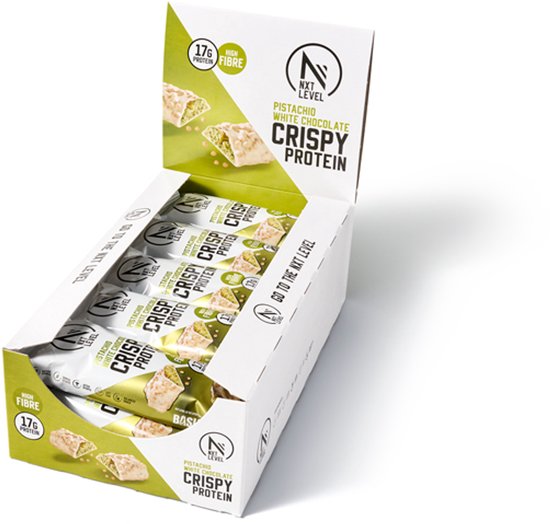 NXT Level® High Proteïne Repen - Protein bar - Low Calorie & Low Sugar - 15 Eiwitrepen Pistache Witte Chocolade