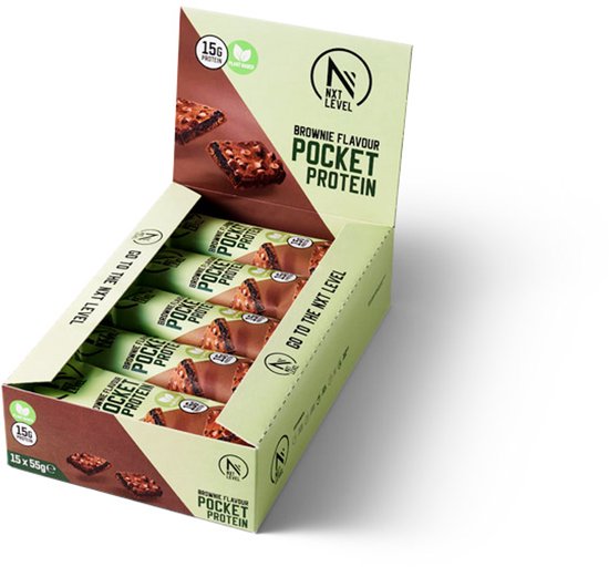NXT Level® Proteïne Repen - Protein bar - Brownie - Vegan - 15 eiwitrepen