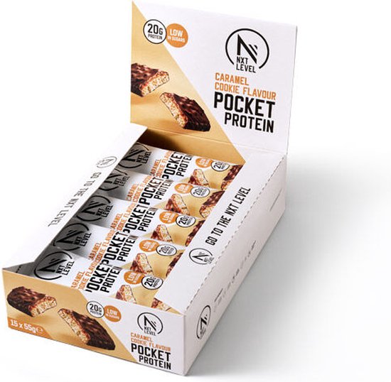 NXT Level® Proteïne Repen - Protein bar - Caramel Cookie - 15 eiwitrepen van Merkloos