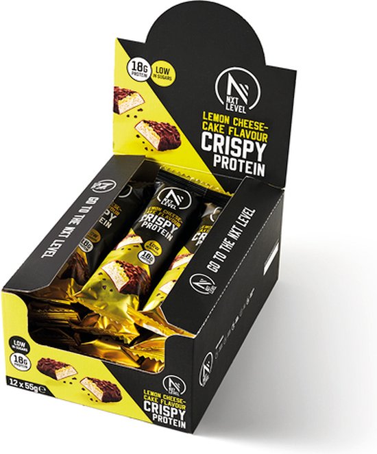 NXT Level® Proteine Repen - Protein bar - Crispy Lemon - 12 eiwitrepen van Merkloos