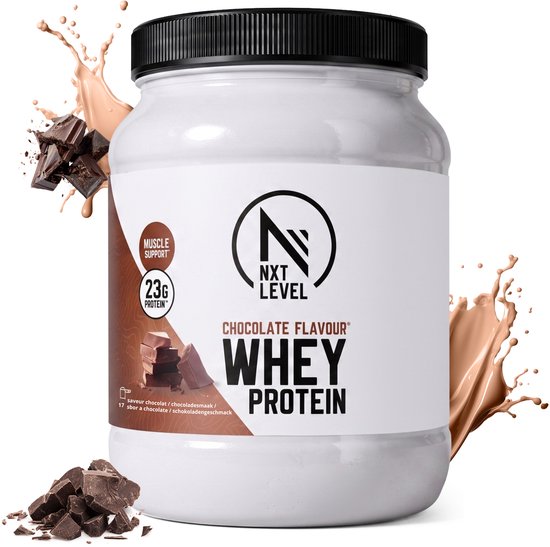 NXT Level - Whey Protein Powder - Eiwitpoeder met BCAA - Proteïne Poeder - Eiwitten - Voor Eiwit Shake - 17 Eiwitshakes - Chocolade 500KG