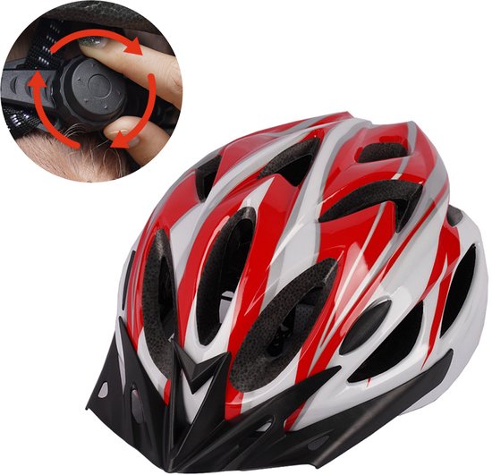 OKWISH Verstelbare Fietshelm - Fietshelm Met Ventilatie - Fietshelm Voor E-bike - 58-61 cm - Lichtgewicht Helm - Rood