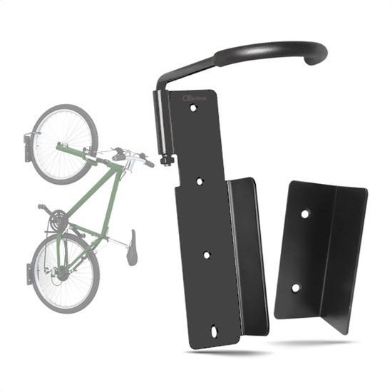 Olivivo® - DELUXE Fiets ophangsysteem ophangbeugel en Muurbeugel draaibaar- Muurhaak - Muurbevestiging voor met de wiel aan de muur - Wandhouder - Fietshaak van Olivivo®