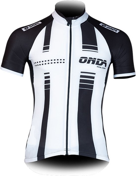 ONDA Fietsshirt korte mouw heren Zwart Wit - FAVP Minho - M