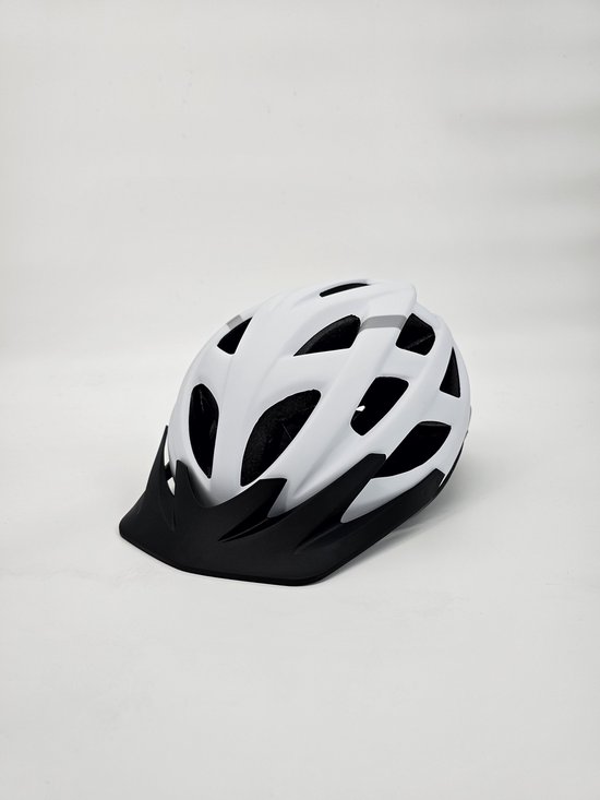 One Bikeparts® Fietshelm | Kleur Wit | Volwassenen | Lichtgewicht | 19 Ventilatie gaten | Maat S/M Verstelbaar tussen 54-58cm | Gecertificeerde Fietshelm voor Volwassen | MTB Fietshelm | In geschenkdoos | Fietshelm Dames - Heren | Luxe verpakking van One