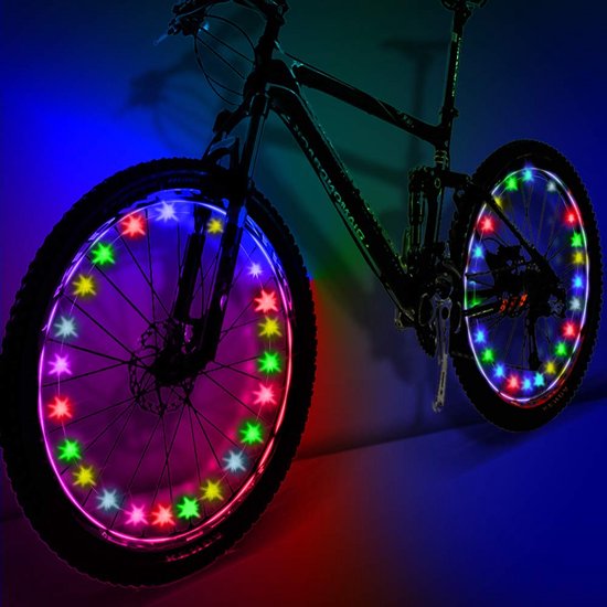 Oneay LED-lichtsnoeren voor fietswielen - fietsverlichting, markeringslichten, wielverlichting - fietsaccessoires geschikt voor gebruik buitenshuis