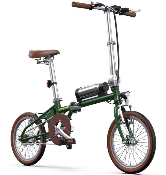 ONESPORT Elektrische Fiets – Lichtgewicht Opvouwbare E-Bike voor Stad & Pendelen – 36V 5.2Ah Accu – 40 km Bereik – 16×1.35 Inch Banden – Snel Opladen 2,5u – Groen van ONESPORT