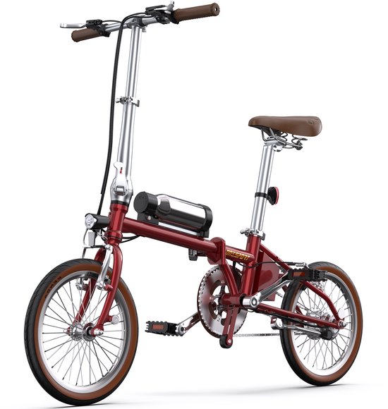 ONESPORT Elektrische Fiets – Lichtgewicht Opvouwbare E-Bike voor Stad & Pendelen – 36V 5.2Ah Accu, 40 km Bereik, 16×1.35 Inch Banden, Snel Opladen 2,5u – Rood van Merkloos