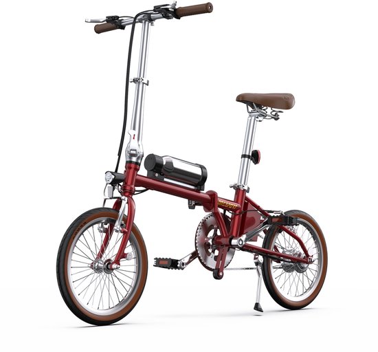ONESPORT OT02 E-bike - 25 km/u - 16inch - 25km actieradius - 250W motor -36V 5.2Ah accu - rood