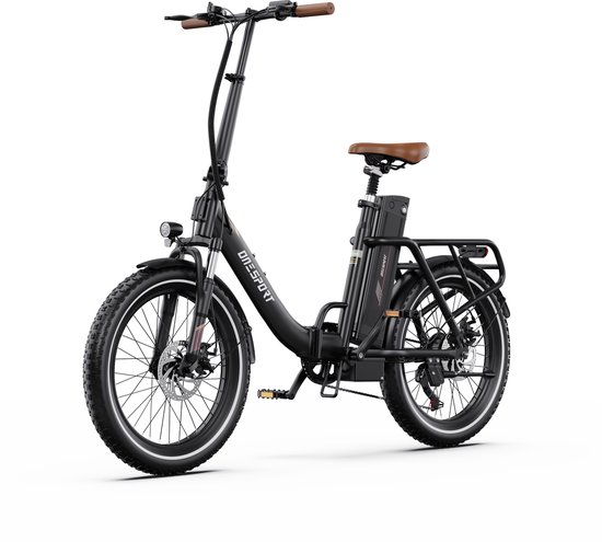 ONESPORT OT16Pro Elektrische Fiets–Opvouwbaar–48V 18Ah Accu–Actieradius tot 90 km–Aluminium Lage Instap–20×3.0 Inch Fatbike –APP –Bluetooth Verbinding – Stads E-bike – LCD Elektrische Vouwfietsen – Zwart