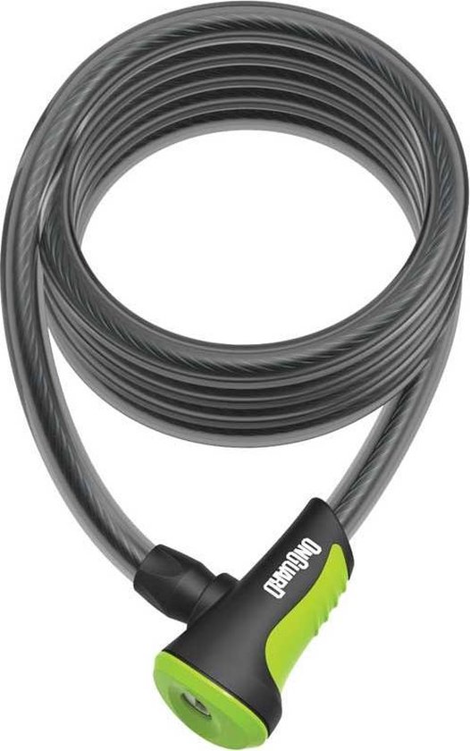 Onguard Kabelslot Coil Neon 180 Cm X 12 Mm Zwart/groen van Onguard
