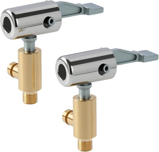 Opblaasadapter Set - Ventiel Adapter - Banden Oppompen - Snelkoppeling Mechanisme - 2 Stuks - Messing