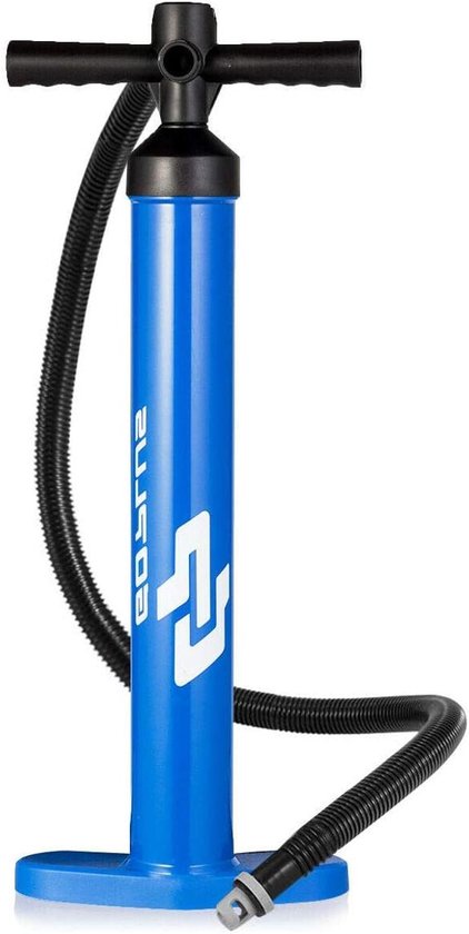Opblaasbare SUP Pomp - Handpomp Paddleboard - Watersport Accessoire - Dubbele Actie Pomp - 29 PSI Max - Wit Blauw