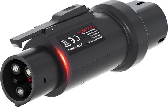 Oplaadkabel Adapter 32A Type 2 Male naar Type 1 Female - Electric Vehicle Charger Converter - Auto oplaadstations - IEC62196 naar SAE J1772 - 0.35KG van QREEQER