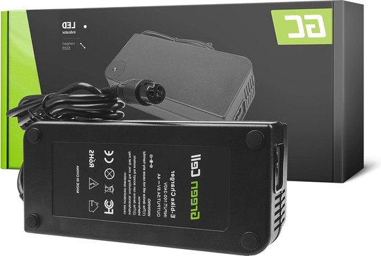 Oplader voeding voor Haibike KTM Kalkhoff Flyer Cube Focus Giant Bergamont Ghost Trek Gazelle Winora Specialized 48V e-bike accu batterij - 54.6V 4A 218W - 3-pin/3 Prong inline stekker van Smartparts