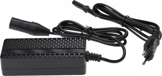 Oplader voor E-bike - Voor 36V Accu's - 42V - 1,35A - 60W - 3-Pins aansluiting - Zwart van Smartline