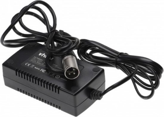 Oplader voor E-bike - Voor 48V Accu's - 54,6V - 1,8A - 100W - XLR 3-pin - Zwart van Merkloos