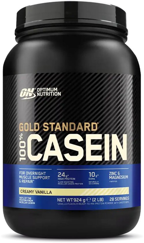 Optimum Nutrition Gold Standard 100% Casein Time Release Proteine - Creamy Vanilla - Caseïne Eiwitpoeder - 924 gram (28 servings)