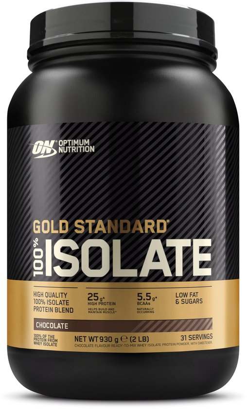 Optimum Nutrition Gold Standard 100% Isolate - Whey Protein Isolaat - Chocolate Eiwitshake - 930 gram (31 shakes) van Merkloos