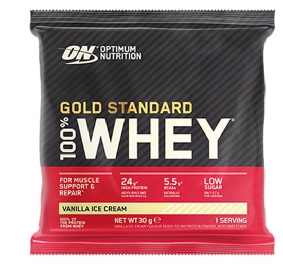 Optimum Nutrition Gold Standard 100% Whey Protein Sachet - Vanilla Ice Cream - Proteine Poeder - Eiwitshake - 31 gram (1 serving)