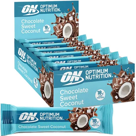 Optimum Nutrition Protein Bars - Chocolate Sweet Coconut Proteine Repen - Protein Bar - 12 Eiwitrepen (700 gram) van Merkloos