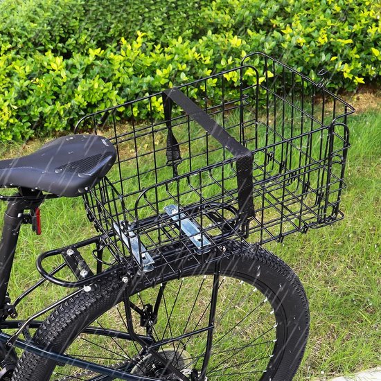Opvouwbare fietsmand achter - stabiele metalen - bagagedragermand - eenvoudig te openen - fietsaccessoire van FastRider