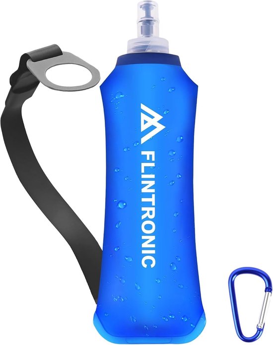 Opvouwbare Waterfles van 250ml - Lichtgewicht en BPA-vrij - Ideaal voor Hardlopen, Wandelen en Fietsen - Blauw