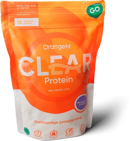 Orangefit Clear Protein - Vegan Proteïne Limonade - 240g (15 drinks) - Tropical - Plantaardig Eiwitlimonade