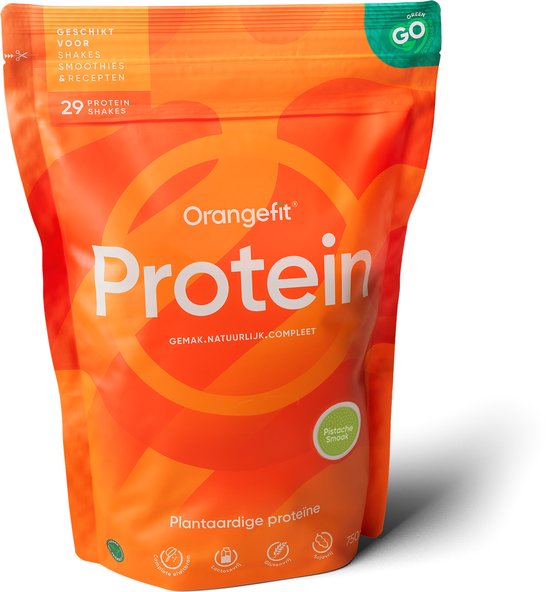 Orangefit® Nr. 1 Proteïne Poeder | Vegan Eiwit Shake | Eiwitshake Plantaardig | Lactosevrij | Glutenvrij | Vanille van Merkloos