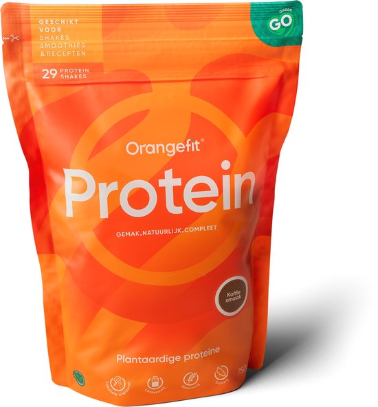Orangefit Proteine Poeder - Vegan Proteine Shake - 750g (29 shakes) - Eiwitshake Banaan - Lactosevrije Eiwitpoeder