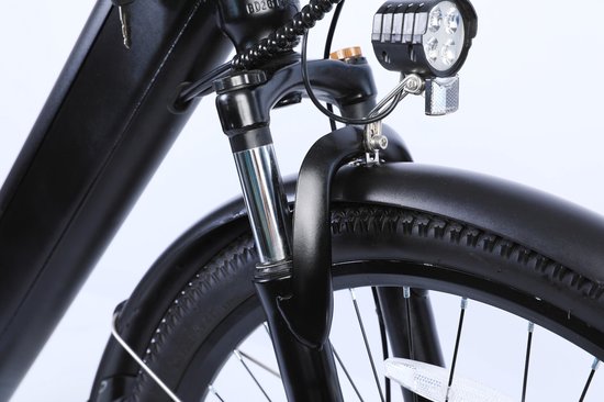Ostrichoo BC15 elektrische stadfiets (citybike) - Zwart - 250W motor - 36V/10,4AH accu