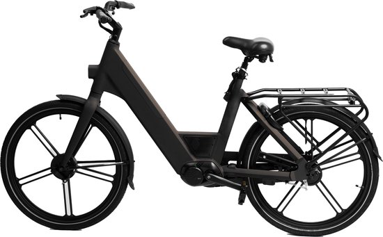 Ostrichoo Caesar E-Bike (zwart): Revolutionaire 540WH FastCap Batterij - Snelste Oplaadtechnologie, 120km Bereik, Brandveilig, Bafang Middenmotor, Onderhoudsvrij Comfort met Antilek Banden van Ostrichoo