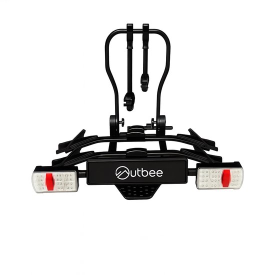 Outbee Fietsendrager - Fietsendrager electrische fietsen 2 - Fietsendrager trekhaak - Met Kentekenplaathouder - Zwart van Merkloos
